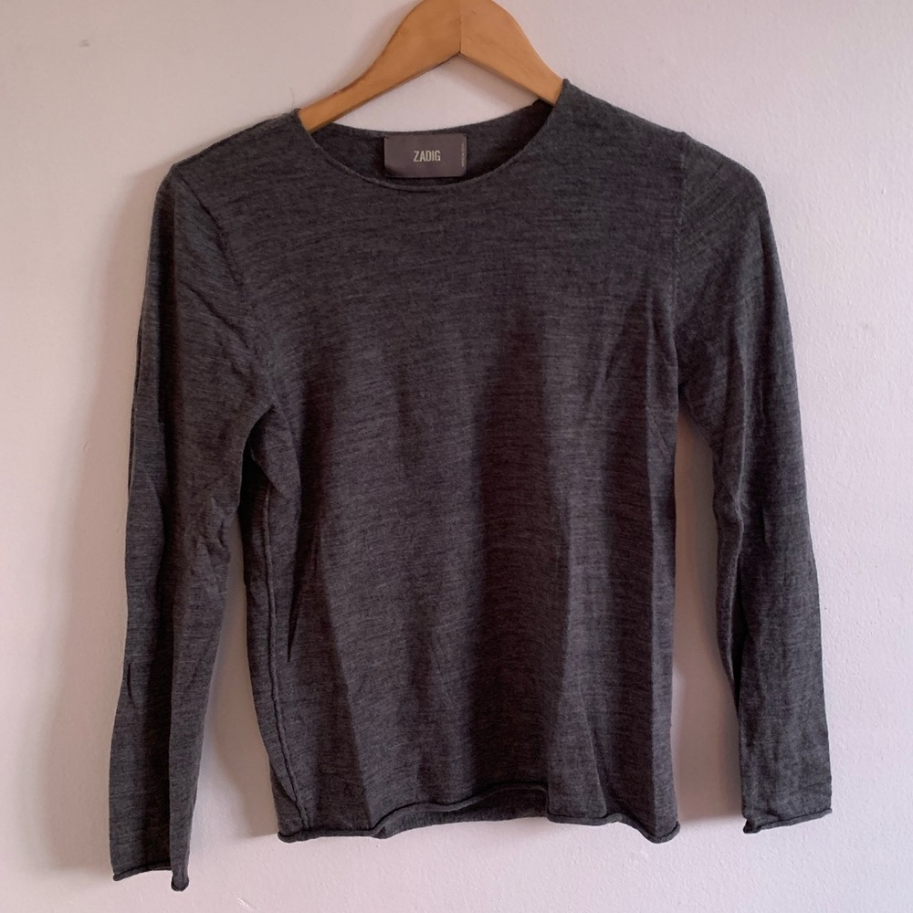 Zadig grey long sleeve top